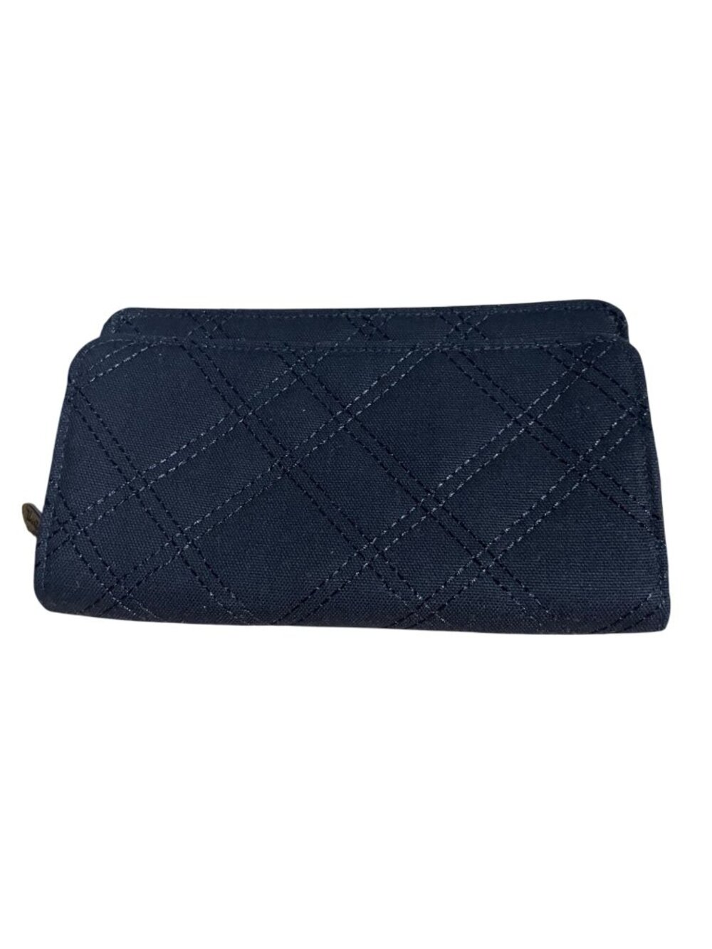 Thirty One Black Perfect Cents Quilted Zip Around Wallet Multiple card Slots